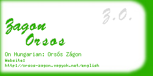 zagon orsos business card